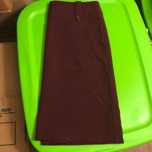Burgundy A-Line Skirt